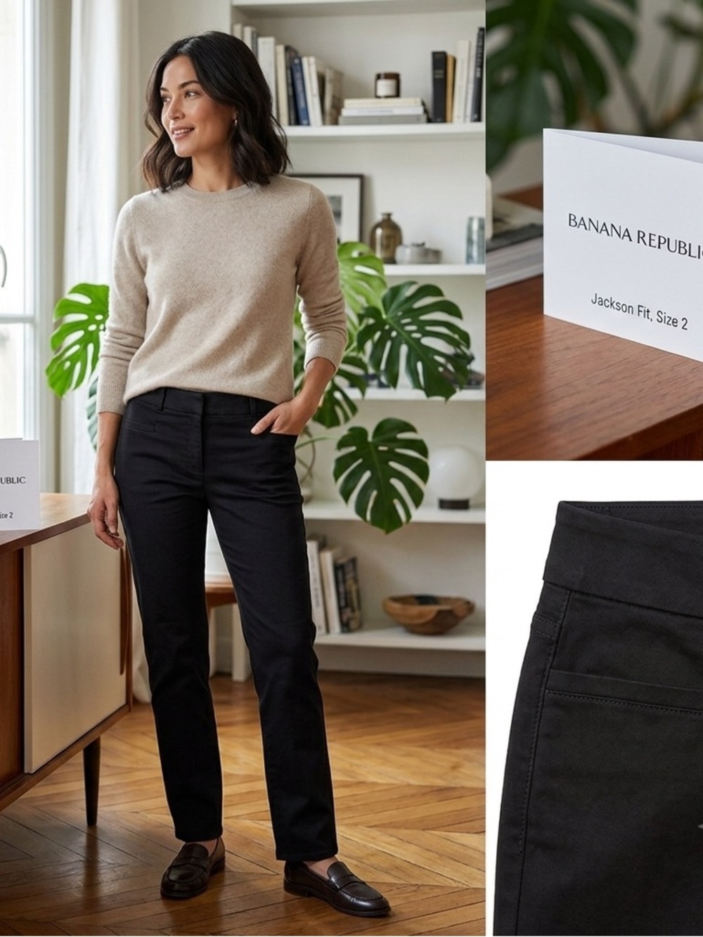 Banana Republic Women's Black Jackson Fit Trouser Size 2